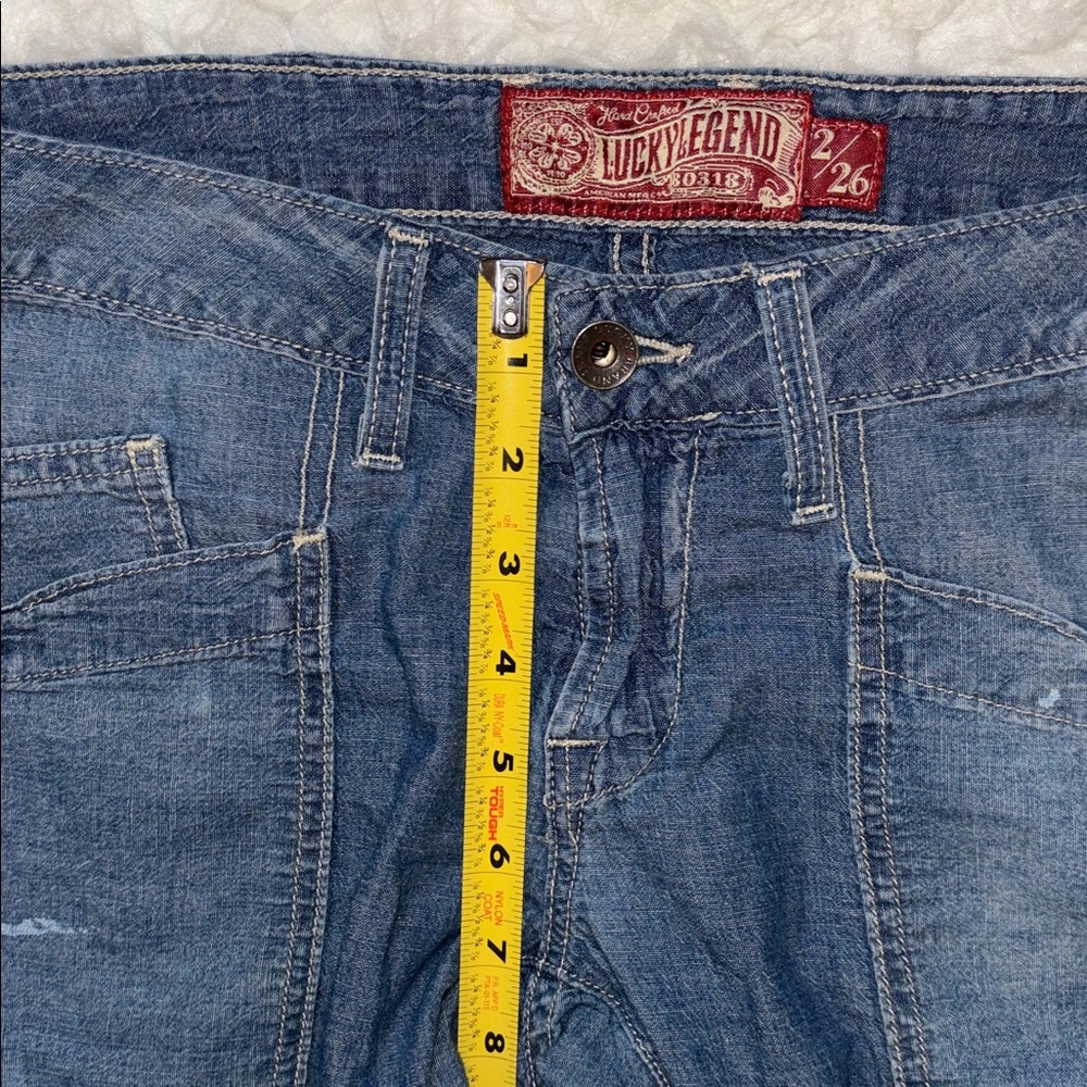 Lucky🍀Brand Vintage Retro Low-rise Straight Leg Jeans, Size 2/26 - Picture 7 of 16